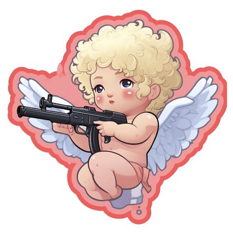 Premium Ai Image Cupid Holding A Gun