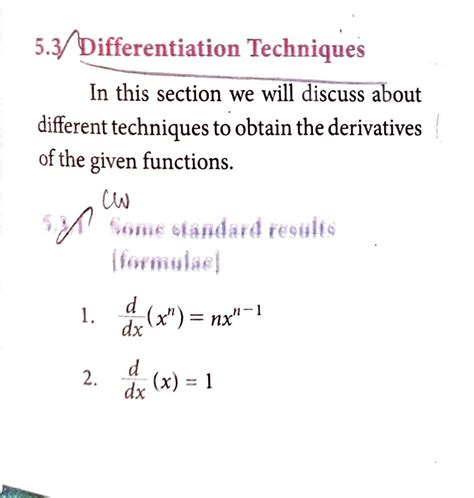 Solution Differential Calculus Differential Techniques General Rules