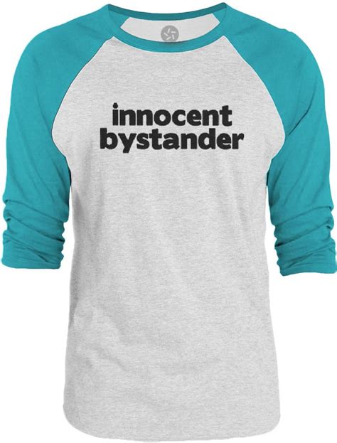 Big Texas Innocent Bystander Black 3 4 Sleeve Raglan Baseball T Shirt White