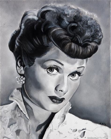 Lucille Ball Painting By Brian Broadway