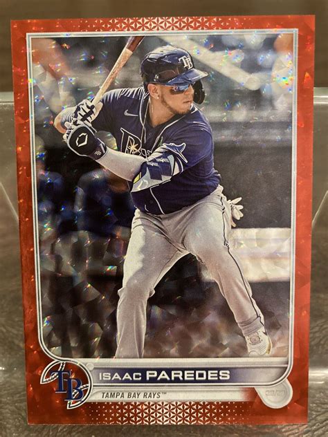 Topps Update Isaac Paredes Red Foilboard Parallel Rays Us