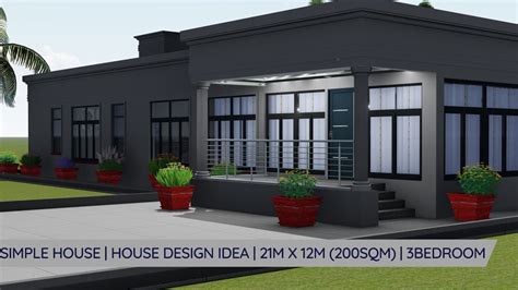 Simple House House Design Idea 21m X 12m 200sqm 3bedroom Youtube