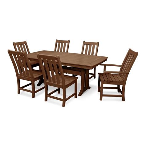 POLYWOOD Vineyard 7-Piece Brown Frame Patio Set in the Patio Dining Sets department at Lowes.com