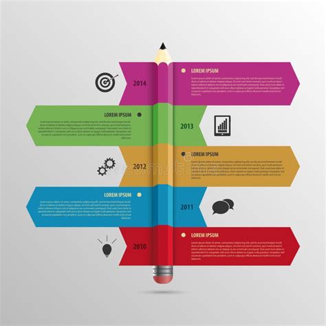 Plantilla De La Cronolog A De Infographic Del Negocio Con El L Piz Y