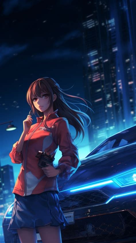 Cute Anime Girl With Car Night Aesthetics (74) Wallpaper , Images and ...