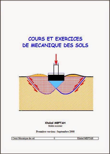 Cours Et Exercices De Mécanique Des Sols Genie Civil Livres