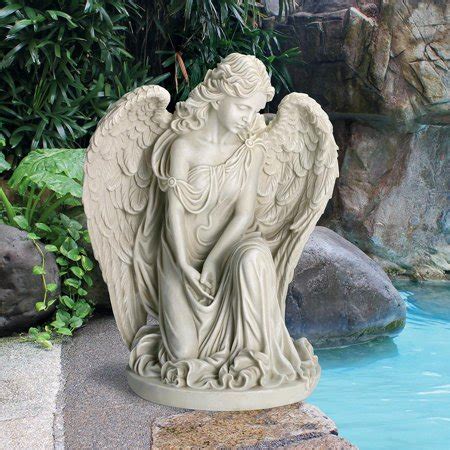 Design Toscano Quiet Countenance Praying Angel Garden Statue Beige