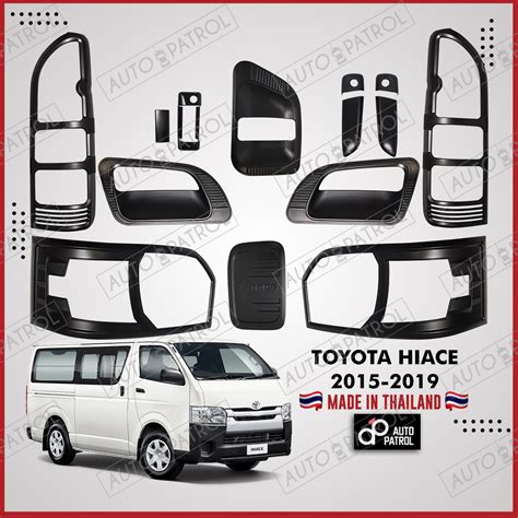 Toyota Hiace Commuter Combo Set Garnish Matte Black Lazada Ph