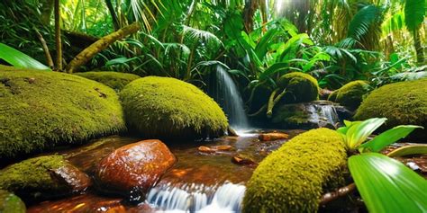 Selva Em Um Dia Ensolarado Bela Ilustra O Da Floresta Tropical