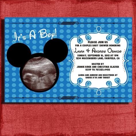 Mickey Mouse Baby Shower Invitation