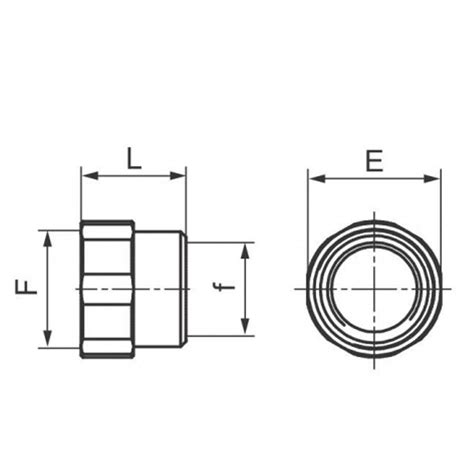 Manicotto Con Vite Per Tubi Oter In Acciaio Zincato F F 3 8 X 1 4 24003