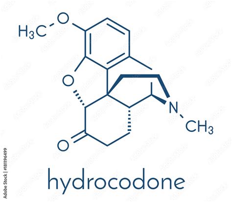 Hydrocodone Narcotic Analgesic Drug Molecule Also Used As Cough