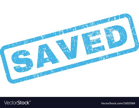 Saved Rubber Stamp Royalty Free Vector Image Vectorstock