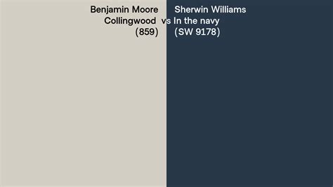 Benjamin Moore Collingwood Vs Sherwin Williams In The Navy Sw