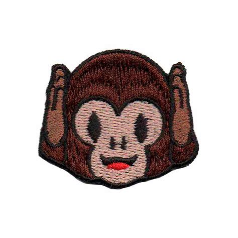 Patch Bordado Macacos Sabios Macaco Não Ouço DV80635 Talysma