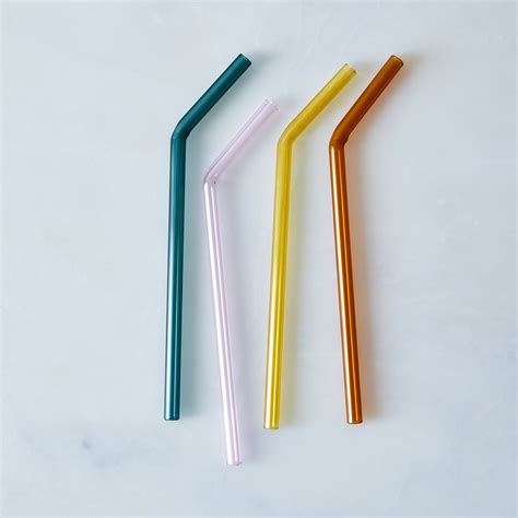 Juiceglass Glass Straws Set Of 4 2 Shapes 5 Colors On Food52