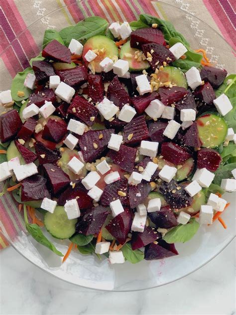 Beet And Vegan Feta Salad With Balsamic Vinaigrette The Vegan Atlas