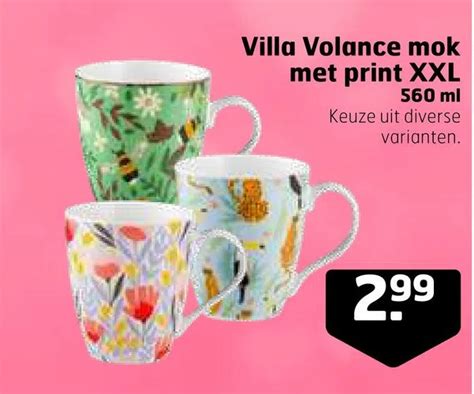 Villa Volance Mok Met Print Xxl Aanbieding Bij Trekpleister