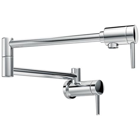 Delta Chrome 2 Handle Wall Mount Pot Filler Kitchen Faucet At