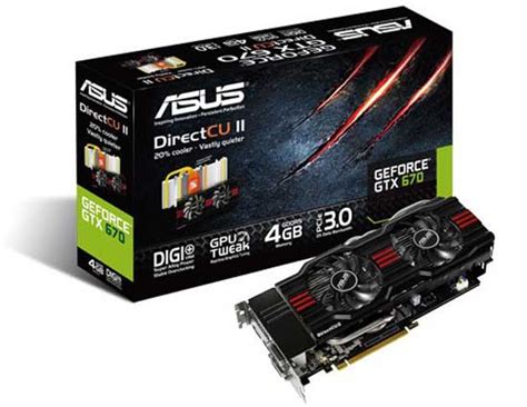 Asus Geforce Gtx 670 4gb Graphics Card Specs And Features