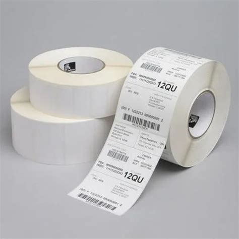 White Printed Thermal Barcode Label Roll For Garments And Packaging At