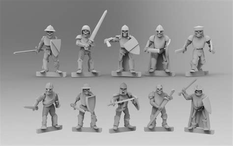 Armoured Undead Skeletons 28mm X10 3d Kingdoms