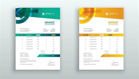 Creative Modern Invoice Template For Your Business 28125173 Vector Art