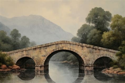 Europe stone bridge painting art | Premium Photo Illustration - rawpixel