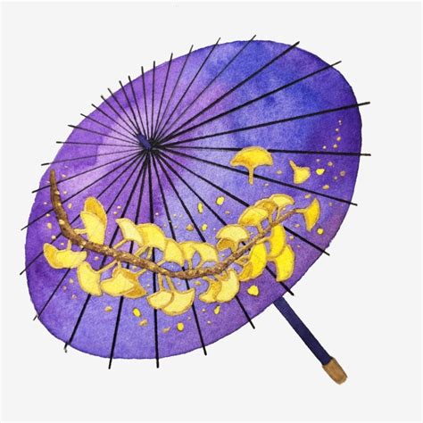 Oil Paper Umbrella Watercolor Ink Classical Png Oil Meticulous