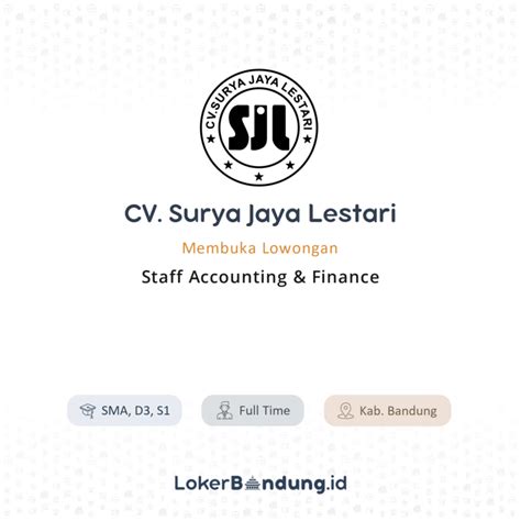 Lowongan Kerja Terbaru Di Cv Surya Jaya Lestari Karirglobal Id