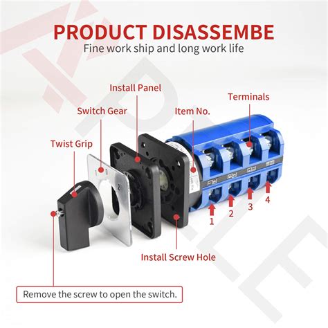 Apiele Changeover Selector Switch A Position Terminals Poles