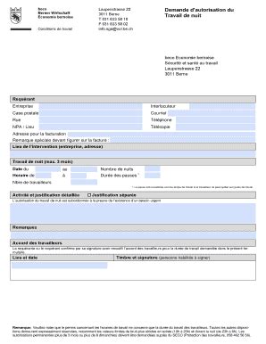 Fillable Online Vol Be Demande D Autorisation Pour La Dur E De Travail