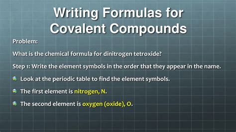 Covalent Compound Formula