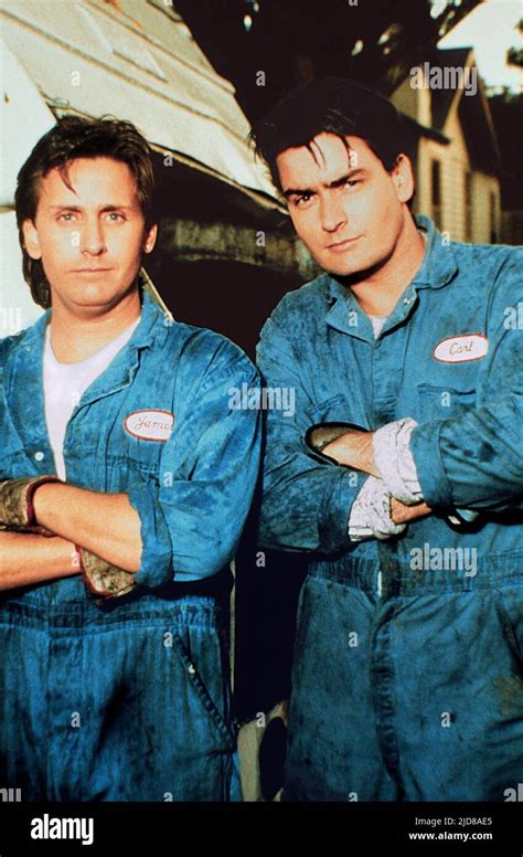 Estevezsheen Men At Work 1990 Stock Photo Alamy