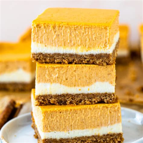 Pumpkin Cheesecake Bars Gimme Delicious