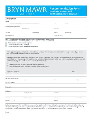 Fillable Online BMC Recommendation Form Fax Email Print PdfFiller