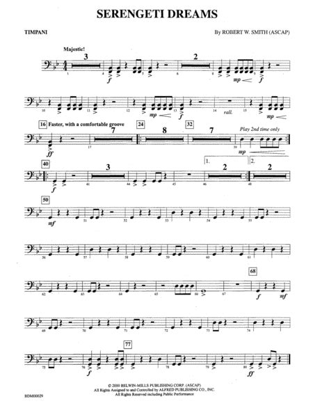 Serengeti Dreams Timpani By Robert W Smith Concert Band Digital Sheet Music Sheet Music Plus