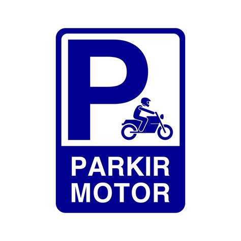 Jual Rambu Signage Sign Parkir Motor 35cm X 50cm Plat Alumunium