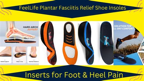 Feellife Plantar Fasciitis Relieve Feet Insoles Arch Supports Shoe