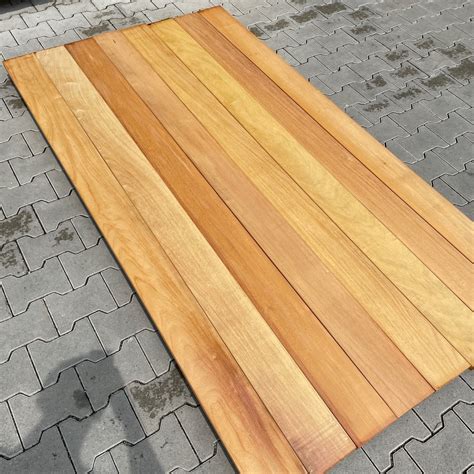 Garapa Glattkant 25x145 Mm Terrassen Bretter Gehobelt Gerundet