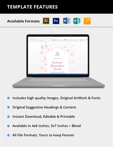 Appreciation Luncheon Invitation Template in Illustrator, Publisher ...