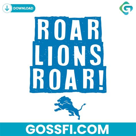 Roar Lions Roar Detroit Football Svg Digital Download - Gossfi.com