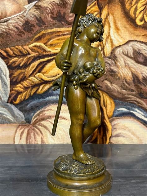 Proantic Auguste Moreau Bronze Enfant Jardinier