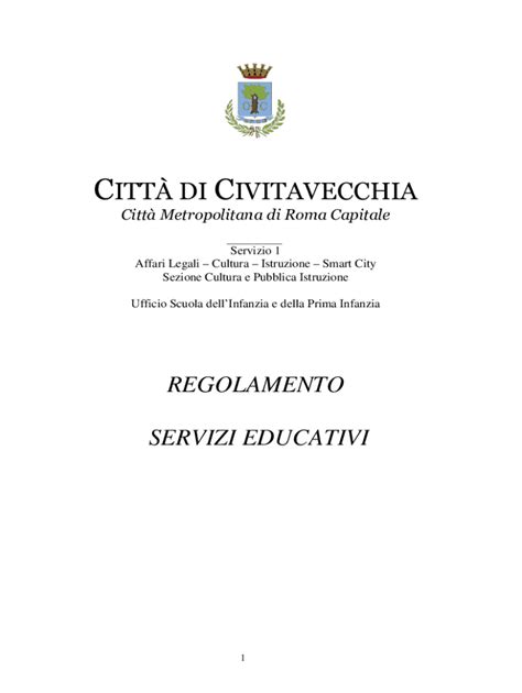 Compilabile Online I F CIVITAVECCHIA Della Citt Metropolitana Di Roma