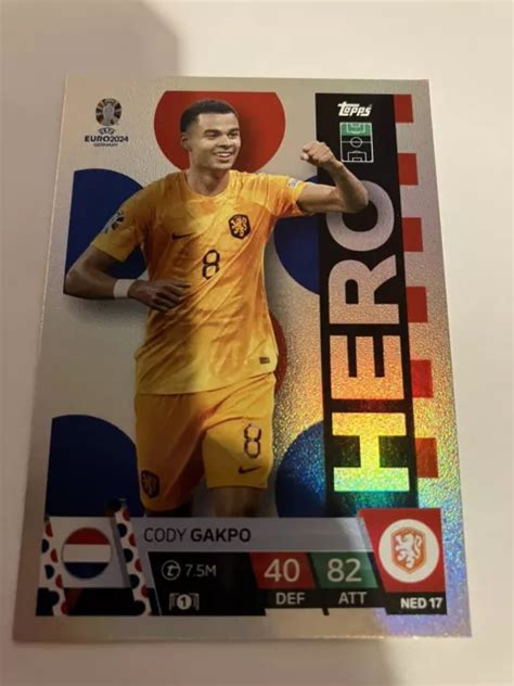 TOPPS MATCH ATTAX Uefa Euro 2024 Carta Cody Gakpo Eroe Olandesi EUR 1