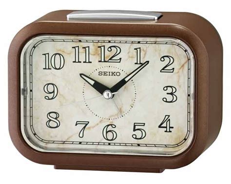 Seiko Qhk056blh Retro Quiet Sweep Alarm Clock The Clock Depot