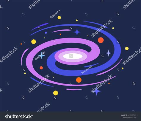 Beautiful Glowing Andromeda Galaxy Planets Around Stock Vector (Royalty Free) 1899167707 ...