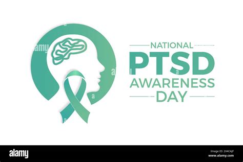 National Ptsd Awareness Day Health Awareness Vector Illustration