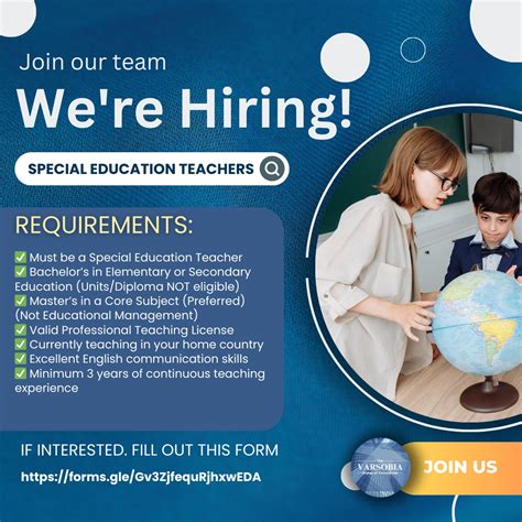 The Varsobia Group of Companies - We are hiring!! 📢 Special Education ...