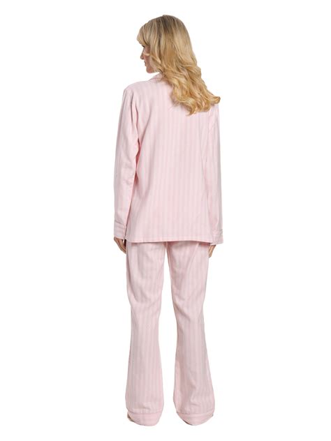 Womens 100 Cotton Lightweight Flannel Pajama Sleepwear Set Noble Mount